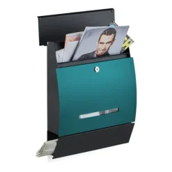 Robust designpostkasse med avisrum
