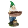Robust havenisse med fuglebad