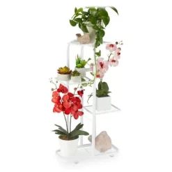 Robust metal blomstertrappe 4 etager