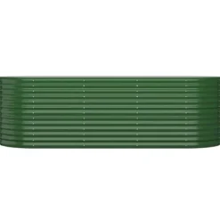 Robust plantekasse i galvaniseret stål - Højbed | Størrelse: 224x80x68 cm | Farve: Grøn