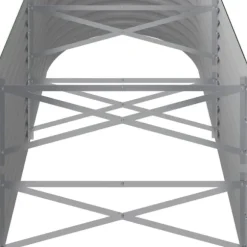 Robust plantekasse i galvaniseret stål - Højbed | Størrelse: 224x80x68 cm | Farve: Grøn