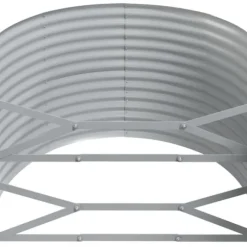 Robust plantekasse i galvaniseret stål | Størrelse: 322x100x68 cm | Farve: Grå