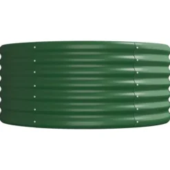 Robust plantekasse i galvaniseret stål - Højbed | Farve: Grøn | Størrelse: 368x80x36 cm