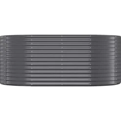 Robust plantekasse i galvaniseret stål - Højbed | Farve: Antracitgrå | Størrelse: 175x100x68 cm