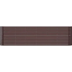 Robust plantekasse i galvaniseret stål - Højbed | Størrelse: 260x40x68 cm | Farve: Brun