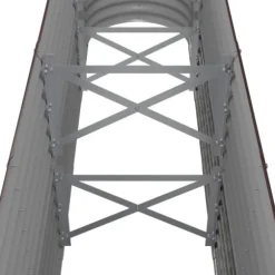 Robust plantekasse i galvaniseret stål - Højbed | Størrelse: 260x40x68 cm | Farve: Brun
