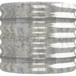 Robust plantekasse i galvaniseret stål | Størrelse: 152x40x36 cm | Farve: Sølv