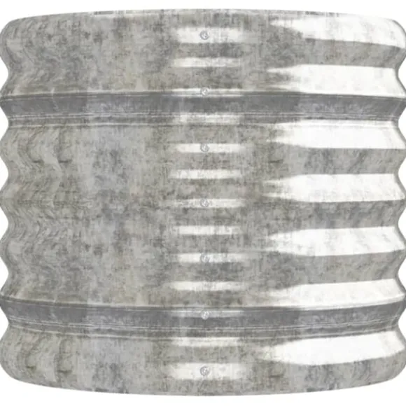 Robust plantekasse i galvaniseret stål | Størrelse: 152x40x36 cm | Farve: Sølv