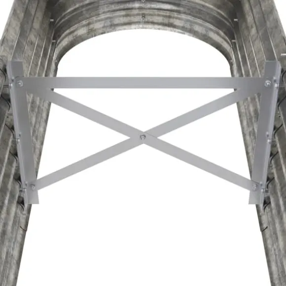 Robust plantekasse i galvaniseret stål | Størrelse: 152x40x36 cm | Farve: Sølv