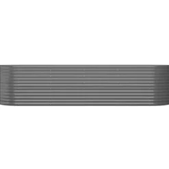 Robust plantekasse i galvaniseret stål | Størrelse: 296x80x68 cm | Farve: Grå