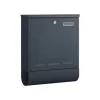 Rootz antracit stål Postkasse - Postkasse - Postkasse - Pulverlakeret stål - Vejrbestandig - Nem at installere - Sikkert låsesystem - 35cm x 12cm x 42 | CDON