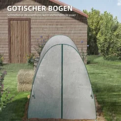 Rootz Arched Greenhouse - Plante Nursery - Gardening Shelter - Vejrbeskyttelse - 1,8 x 1,8 x 2 m - Hvid