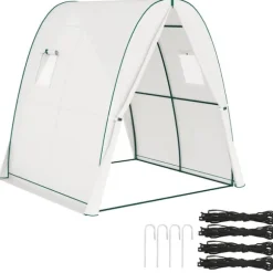 Rootz Arched Greenhouse - Plante Nursery - Gardening Shelter - Vejrbeskyttelse - 1,8 x 1,8 x 2 m - Hvid