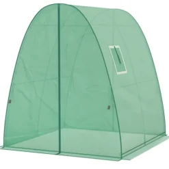 Rootz buet drivhus - folie tomathus - bærbart planteskylling - stabilitet og optimal ventilation - 1,8 x 1,8 x 2 m