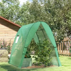 Rootz buet drivhus - folie tomathus - bærbart planteskylling - stabilitet og optimal ventilation - 1,8 x 1,8 x 2 m