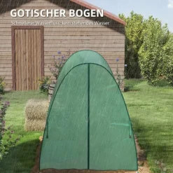 Rootz buet drivhus - folie tomathus - bærbart planteskylling - stabilitet og optimal ventilation - 1,8 x 1,8 x 2 m