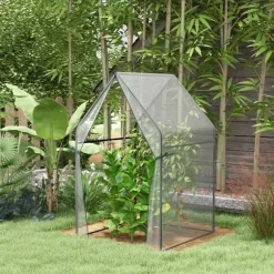 Rootz Drivhus - Cold Frame Drivhus - Film Drivhus - Mini Drivhus - Stål - Plastik - Gennemsigtig + Sort - 90 cm x 90 cm x 145 cm
