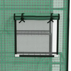 Rootz Drivhus - Cold Frame Drivhus - Film Drivhus - Rulledøre - UV-bestandig - Grøn - 140cm x 143cm x 190cm