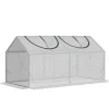 Rootz Drivhus - Folie Drivhus Med Vindue - PE Drivhus - Tomathus - Kold Ramme - Hvid - 120 x 60 x 60 cm