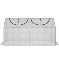 Rootz Drivhus - Folie Drivhus Med Vindue - PE Drivhus - Tomathus - Kold Ramme - Hvid - 120 x 60 x 60 cm