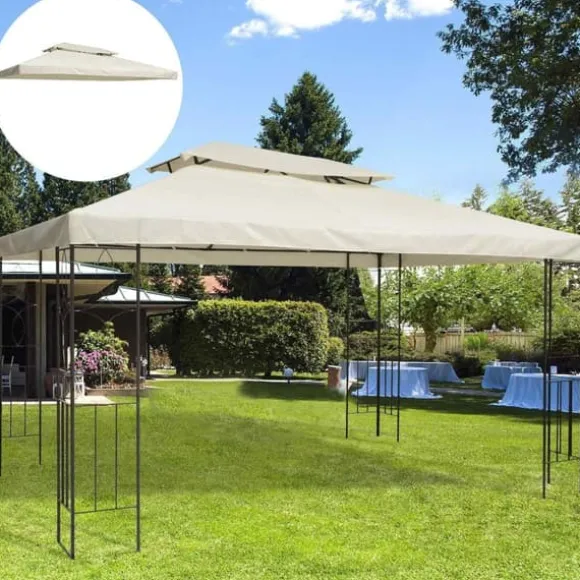 Rootz erstatningstag til Metal Havepavillon - Creme - Polyester - 118,11 cm x 157,48 cm x cm