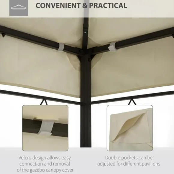 Rootz erstatningstag til Metal Havepavillon - Creme - Polyester - 118,11 cm x 157,48 cm x cm