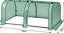 Rootz Film Drivhus - Plantehus - Tomathus - UV resistent - 130cm x 60cm x 50cm - Hele året rundt - Hvid/grøn