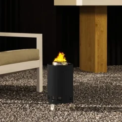 Rootz Fire Bowl pejs - Røgfri brandskaller - Rustfrit stål Fire Pit - Robust & varmebestandig - Ø16X25CM