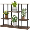 Rootz Flower Stand med 4 niveauer - 4 -trins plantestativ - Blomsterpotteholder - Stabil og elegant - 80 cm x 24 cm x 61,5 cm