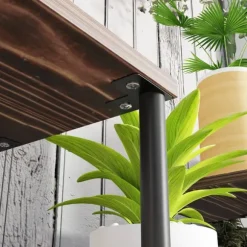 Rootz Flower Stand med 4 niveauer - 4 -trins plantestativ - Blomsterpotteholder - Stabil og elegant - 80 cm x 24 cm x 61,5 cm
