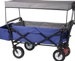 Rootz Foldbar Håndvogn - Brugsvogn - Havevogn - Holdbar konstruktion - Kraftig lastkapacitet - Nem opbevaring - 120 cm x 51 cm x 93 cm