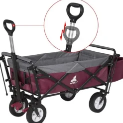 Rootz foldbar håndvogn med tag - Brugsvogn - Havevogn - Holdbar 600D polyester - Nem opbevaring - Kraftig 80 kg Kapacitet - 120 cm x 51 cm x 93 cm