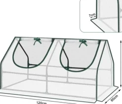 Rootz Folie Drivhus - Have Shelter - Mini Plant House - Stålramme - Vandtæt film - 120cm x 60cm x 60cm