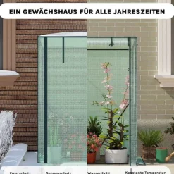 Rootz Folie Greenhouse - Plant Shelter - Vejrbeskyttelse - UV -resistent - Steel & Pe Tarpaulin - 100x50x150/132 cm