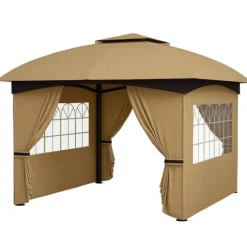 Rootz Garden Gazebo 3.4x3.4m - Øltelt - Udendørs husly - UV -beskyttelse - Stålramme - 335L X 335W X 285H cm