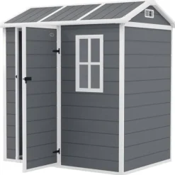 Rootz Garden House - Værktøjsskur - Opbevaring af udendørs udstyr - Vejrbestandig og låsbar - 186 cm x 130 cm x 199 cm