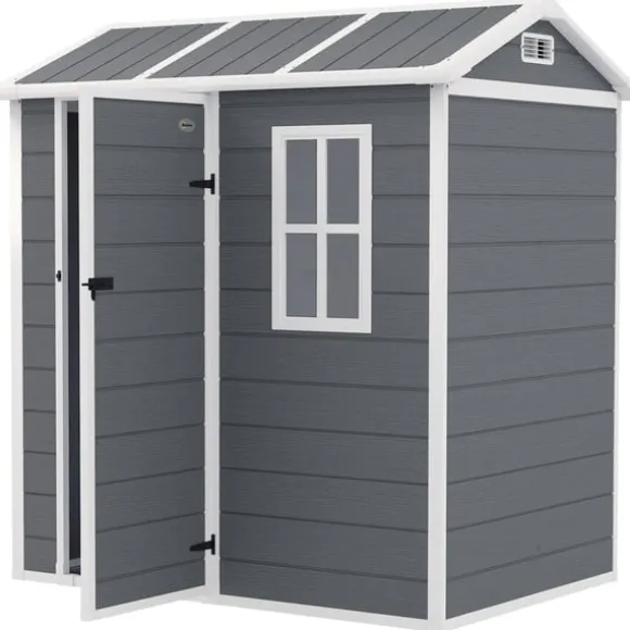 Rootz Garden House - Værktøjsskur - Opbevaring af udendørs udstyr - Vejrbestandig og låsbar - 186 cm x 130 cm x 199 cm