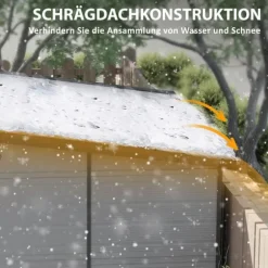 Rootz Garden Shed Bike Shelter - Værktøjsopbevaring - Låselige døre - Holdbar og vejrbestandig - 1,9 m x 1,9 m x 2,15m