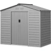 Rootz Garden Tool Shed - Stålopbevaring - Låsbar opbevaring - Vandtæt og ventileret - 213 cm x 131 cm x 192 cm