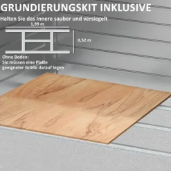 Rootz Garden Tool Shed - Stålopbevaring - Låsbar opbevaring - Vandtæt og ventileret - 213 cm x 131 cm x 192 cm