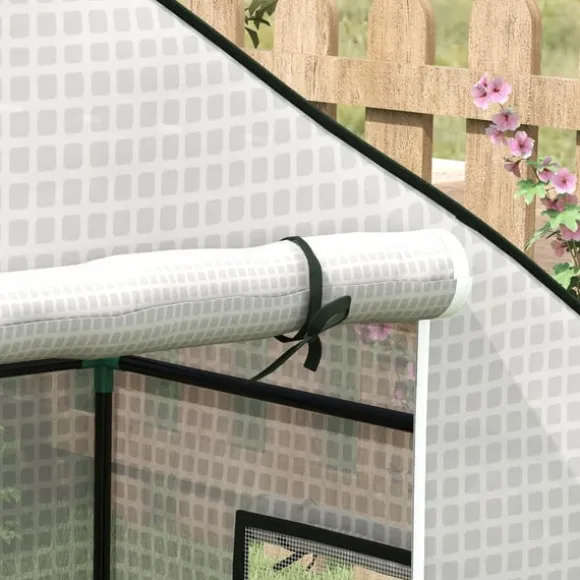 Rootz Greenhouse Film Cover - UV -beskyttet udskiftning Tarp - Tårebestandig plast - 140x73x190cm hvid