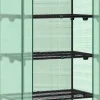 Rootz Greenhouse med ruller - foliehylling - Plant Grow House - Beskytter mod UV & Frost - 70x163x50cm, grøn, sort, sort