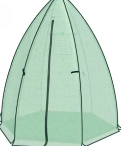 Rootz Growhouse - Plant House - Greenhouse - Vinterbeskyttelse - 130 GSM PE - 160x180x160cm - Gennemsigtig, grøn