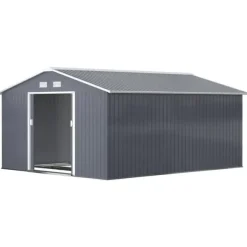 Rootz Haveskur - Opbevaringshaveskur - Skur - Grå - 12,5 X 11,1 fod