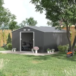 Rootz Haveskur - Opbevaringshaveskur - Skur - Grå - 12,5 X 11,1 fod