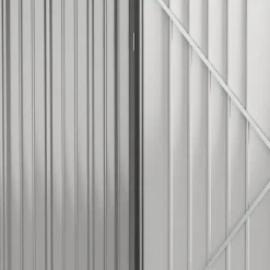Rootz Haveskur - Værktøjsskur - Udendørs opbevaring - Vejrbestandig - Låsbar dør - Rummeligt interiør - 161,5 cm x 94,5 cm x 196 cm - Galvaniseret stå | CDON