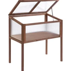 Rootz Højbed - Vækstbord - Urtebed - Plantekasse Til haven - Altan Og Terrasse - Grantræ - PC Board - Brun - 90 x 50 x 93 cm