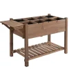 Rootz højbed i træ - Haveplantestativ - Blomsterkasse - Urtepotte - Blomsterbed - Urtebed - 123 x 54 x 74 cm
