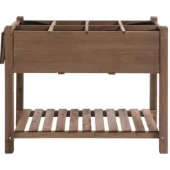 Rootz højbed i træ - Haveplantestativ - Blomsterkasse - Urtepotte - Blomsterbed - Urtebed - 123 x 54 x 74 cm