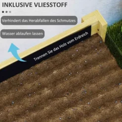 Rootz hævet havebed - planteboks - blomsterplanter - optimal dræning - 110 x 50 x 80 cm